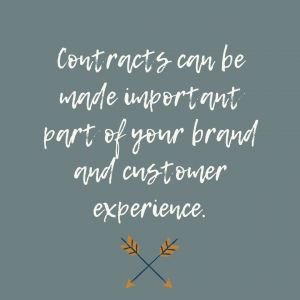 Text Contracts Can be made important part of your brand - Something Simple First