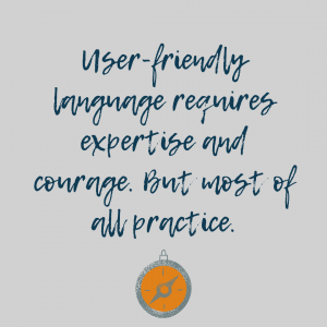 Text User-friendly language requires practice - Something Simple First Legal Design Blog