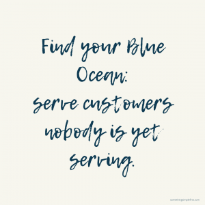 Text Find your blue ocean serve customers nobody is yet serving - Legal Design Blog Something Simple First